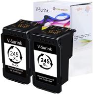 🖨️ v-surink remanufactured ink cartridge replacement for canon pg245xl (2 black) - compatible with pixma mx492 tr4520 ts3120 mg2420 mg2522 mx490 mg2920 mg2922 mg2520 ip2820 printer logo