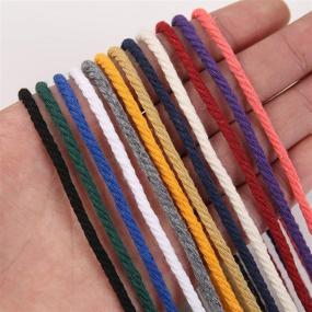 img 3 attached to 🧵 3мм x 109 ярдов горчичный макраме шнур: красочный хлопковый канат для настенных подвесок, подвесных горшков и ремесел.