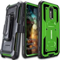 covrware aegis series compatible with lg stylo 5 / stylo 5 plus / stylo 5x (2019) with built-in [screen protector] heavy duty full-body rugged holster armor case [belt swivel clip][kickstand] logo