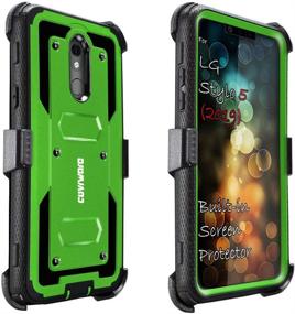 img 1 attached to COVRWARE Aegis Series Compatible With LG Stylo 5 / Stylo 5 Plus / Stylo 5X (2019) With Built-In [Screen Protector] Heavy Duty Full-Body Rugged Holster Armor Case [Belt Swivel Clip][Kickstand]