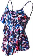 summer mae tankini flounce printed women's clothing logo