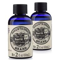 🏔️ mountaineer brand beard oil: 100% natural, 4 fl oz total - wv timber scent, two-ounce 2 pack logo
