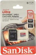 💾 карта памяти sandisk ultra microsdxc uhs-i, 128 гб, черный (sdsqunc-128g-an6ia) логотип