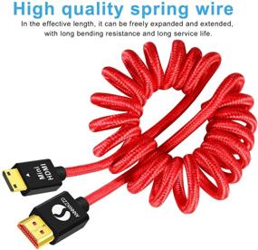 img 3 attached to ANNNWZZD Mini HDMI Cable Coiled, 50cm to 1m Length | 4K 60Hz | Ethernet 3D | Audio Return