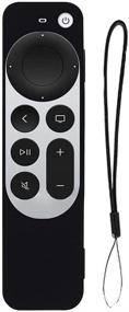 img 4 attached to Suublg Silicone Apple Remote Case Protective Cover with Lanyard for Apple 📱 4K TV Series 6th Gen Remote Control (2021 Release): Full Access, Multi-Color Options (Black)