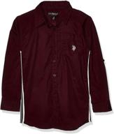 u s polo assn sleeve burgundy boys' clothing logo