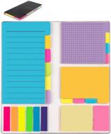 ✨ colorful sticky notes divider set - 402pcs with color coding, 60 ruled lined, 48 dotted, 48 blank, orange & pink, 150 index tabs логотип