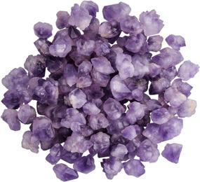 img 4 attached to 🔮 SUNYIK Natural Amethyst Rough Stone: Irregular Raw Crystal Point Loose Gemstone for Healing, Reiki Jewelry Making, and Decoration - Size 0.7”-1.5”, Weight 0.5lb (33-40 pieces)