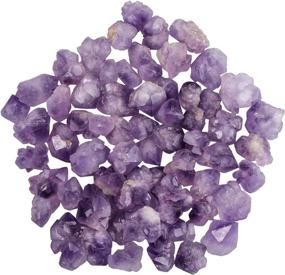 img 1 attached to 🔮 SUNYIK Natural Amethyst Rough Stone: Irregular Raw Crystal Point Loose Gemstone for Healing, Reiki Jewelry Making, and Decoration - Size 0.7”-1.5”, Weight 0.5lb (33-40 pieces)