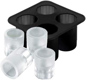 img 4 attached to Silicone Shot Glass Mold for Resin & Frozen Whiskey Glass Ice Cubes - 4 Nice Round Ice Cups, 2” x 1.3” Size - Holds 1oz