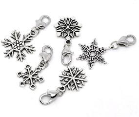 img 3 attached to ❄️ Housweety 30 Christmas Snowflake Clip On Charm: A Perfect Fit for Your Chain Bracelet