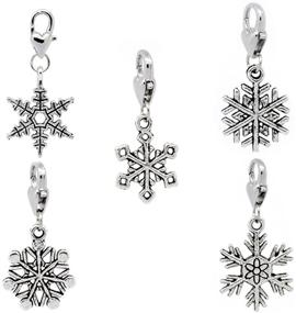 img 1 attached to ❄️ Housweety 30 Christmas Snowflake Clip On Charm: A Perfect Fit for Your Chain Bracelet