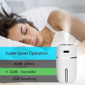 img 2 attached to 🌬️ White1 Mini USB Humidifier with 7-Colors Light, Dual Spray Mist, Auto Shut-Off, Ultra Quiet, Compact Personal Humidifier for Travel, Office, Car, Baby, Bedroom - NovoLido