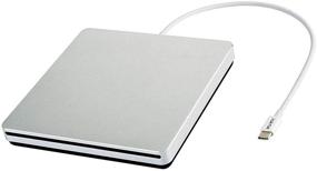 img 4 attached to 💿 VikTck Ultra Slim External CD DVD Drive USB C: Portable Burner Writer Player for MacBook Pro Air iMac Laptop (Mac OS & Windows 10)