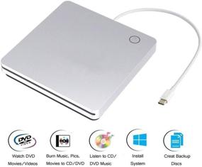img 3 attached to 💿 VikTck Ultra Slim External CD DVD Drive USB C: Portable Burner Writer Player for MacBook Pro Air iMac Laptop (Mac OS & Windows 10)