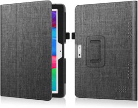 img 3 attached to 📱 Fintie Charcoal Tablet Case - Premium PU Leather Stand Cover for ZONKO K105 10.1, MEIZE 10, Dragon Touch Notepad K10 / Max10 10.1 Tablet; Compatible with Lectrus, Victbing, Hoozo, Winsing 10 Android Tablets