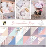 enhance your crafts with dcwv samantha rose premium printed cardstock stack – 12"x12" card stock collection logo