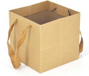 img 4 attached to 🛍️ HUAPRINT 10x10x10inch Brown Paper Bags with Handles - Bulk 24 Pack, Ideal for Gifts, Shopping, Parties, Birthdays, Favors, and Retail Merchandise
