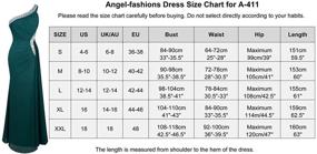img 2 attached to Angel Fashions Shoulder Ruching Beading Evening Women's Clothing in Dresses