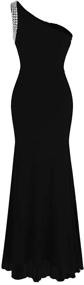 img 3 attached to Angel Fashions Shoulder Ruching Beading Evening Women's Clothing in Dresses