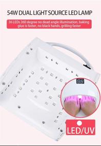 img 1 attached to 💅 Rechargeable Cordless Nail Dryer: Painless 54w Gel UV LED Lamp for Salon-Quality Results at Home