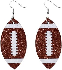 img 4 attached to 💎 Sparkling Charm: CHUNYANAN Sequined Leather Football Dangle Earrings - Stylish Tassel Jewelry Gift for Women & Girls