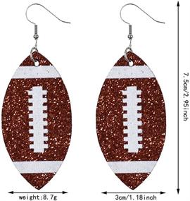 img 3 attached to 💎 Sparkling Charm: CHUNYANAN Sequined Leather Football Dangle Earrings - Stylish Tassel Jewelry Gift for Women & Girls