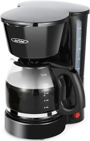 img 4 attached to ☕ 12-Cup Drip Coffee Maker with Glass Coffee Pot and Keep-Warm Function - Black