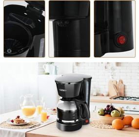 img 2 attached to ☕ 12-Cup Drip Coffee Maker with Glass Coffee Pot and Keep-Warm Function - Black