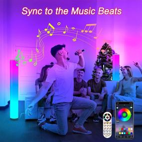 img 3 attached to 🔮 Enhance Living Room & Bedroom Ambiance with 2-Pack RGB Corner Floor Lamp: APP Smart, Music Sync, Color Changing LED Lights, Dimmable, Remote Controlled - Perfect for Colorful Atmosphere Decoration & Soft Lighting