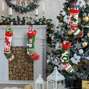 img 1 attached to JOYIN Christmas Stockings Stocking Decorations Seasonal Decor