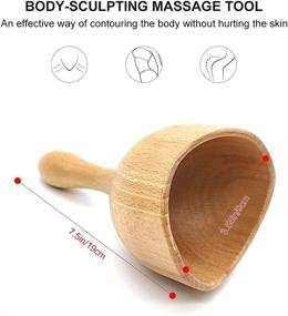 img 1 attached to 🌿 Wooden Handheld Massage Cup for Lymphatic Drainage and Cellulite Reduction - Maderoterapia Kit with Manual Body Sculpting Tools