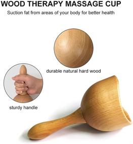 img 2 attached to 🌿 Wooden Handheld Massage Cup for Lymphatic Drainage and Cellulite Reduction - Maderoterapia Kit with Manual Body Sculpting Tools