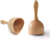 🌿 wooden handheld massage cup for lymphatic drainage and cellulite reduction - maderoterapia kit with manual body sculpting tools logo