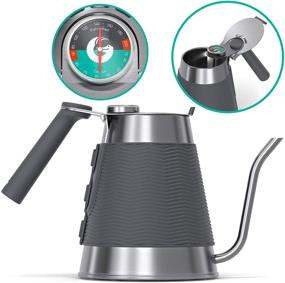 img 4 attached to ☕ Coffee Gator Gooseneck Kettle with Thermometer - Precise Pour Over Coffee Maker for All Stovetops - 52 oz Capacity with Drip Spout