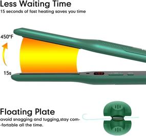 img 2 attached to Профессиональный мини-утюжок с керамическими пластинами: нано-титан для коротких волос, бороды и стрижки "пикси" - двойное напряжение, утюжки для выравнивания волос для женщин и мужчин