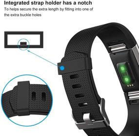 img 2 attached to ZEROFIRE Compatible Fitbit Charge 2 Bands: Adjustable Sports Replacement for Fitness Wristbands - Women & Men, Small & Large sizes