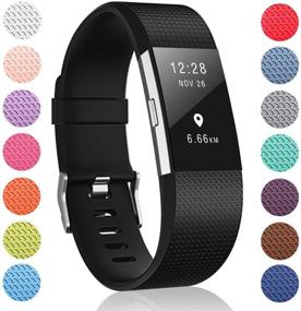 img 3 attached to ZEROFIRE Compatible Fitbit Charge 2 Bands: Adjustable Sports Replacement for Fitness Wristbands - Women & Men, Small & Large sizes