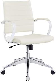 img 3 attached to Comfortable and Stylish Mid Back White Office Chair by Modway Jive