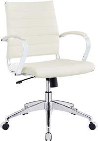 img 4 attached to Comfortable and Stylish Mid Back White Office Chair by Modway Jive