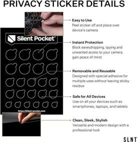 img 2 attached to Silent Pocket Webcam Privacy Stickers For Camera Lens Privacy (Black And Blue) - Blocks Hackers&#39