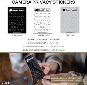 img 3 attached to Silent Pocket Webcam Privacy Stickers For Camera Lens Privacy (Black And Blue) - Blocks Hackers&#39