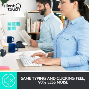 img 3 attached to 🖱️ Logitech MK295 Wireless Mouse & Keyboard Combo: SilentTouch Technology, Advanced Optical Tracking, Lag-Free & 90% Less Noise - Off White