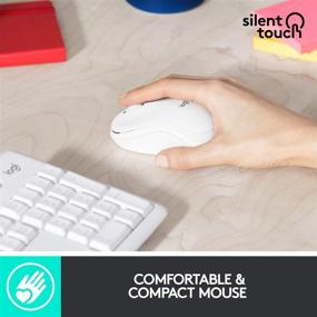 img 1 attached to 🖱️ Logitech MK295 Wireless Mouse & Keyboard Combo: SilentTouch Technology, Advanced Optical Tracking, Lag-Free & 90% Less Noise - Off White