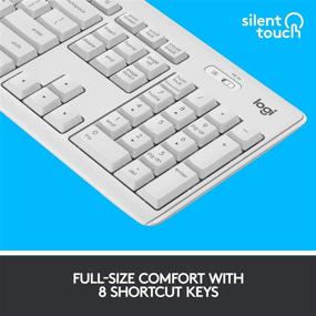 img 2 attached to 🖱️ Logitech MK295 Wireless Mouse & Keyboard Combo: SilentTouch Technology, Advanced Optical Tracking, Lag-Free & 90% Less Noise - Off White