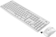 🖱️ logitech mk295 wireless mouse & keyboard combo: silenttouch technology, advanced optical tracking, lag-free & 90% less noise - off white logo