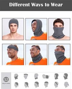 img 2 attached to 🎣 SATINIOR 8 Pieces Outdoor Cycling Fishing Summer Face Coverings Gaiters - Neck Gaiter Headwear