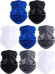 img 4 attached to 🎣 SATINIOR 8 Pieces Outdoor Cycling Fishing Summer Face Coverings Gaiters - Neck Gaiter Headwear