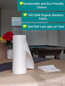 img 3 attached to Bamboo Paper Towels (40 Sheets Roll) - Reusable, Strong & Absorbent, 100% Organic, Lint Free, Heavy Duty, Machine Washable - 1+ Year Supply, Zero Waste