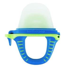 img 4 attached to 🍼 teetherpop: The Ultimate Fillable, Freezable Baby Teether for Breastmilk, Purees, Water, Smoothies, Juice & More - BlueLime Edition